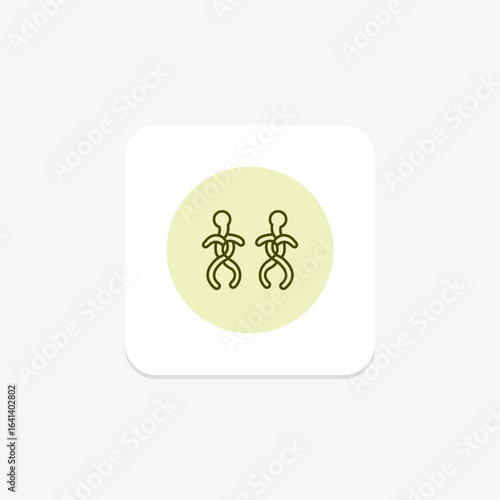 Gold Knot Earrings, vector, pixel perfect, illustrator file