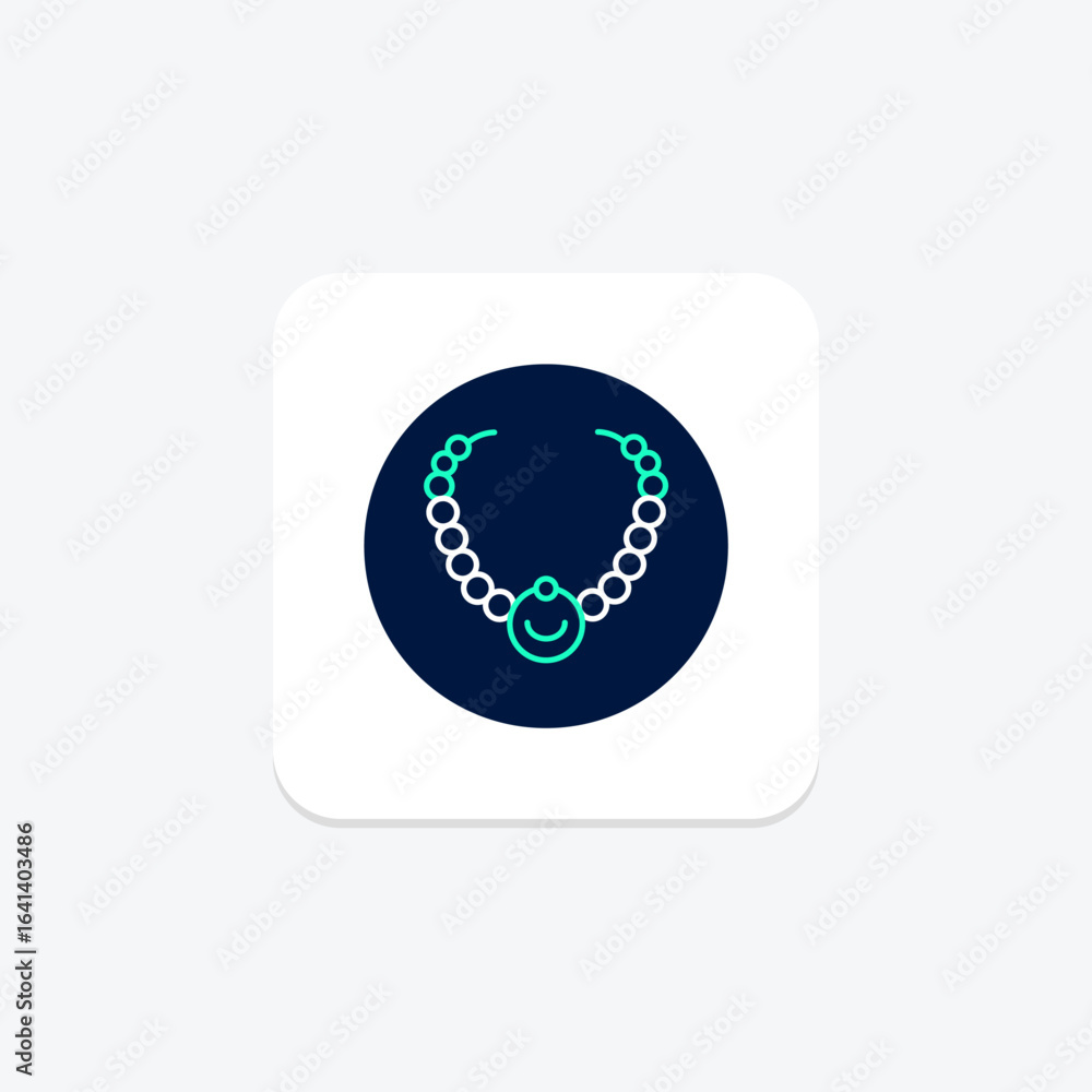 Obraz premium Pearl Necklace, vector, pixel perfect, illustrator file