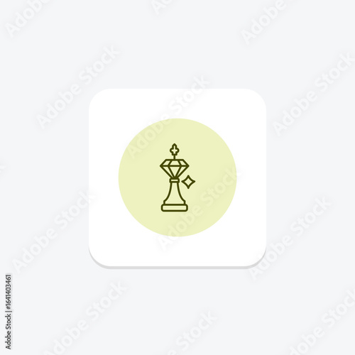 Diamond Chess Piece Pendant, vector, pixel perfect, illustrator file