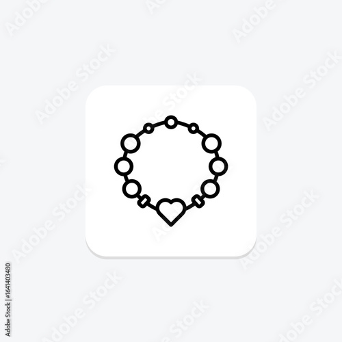 Charm Bracelet, vector, pixel perfect, illustrator file