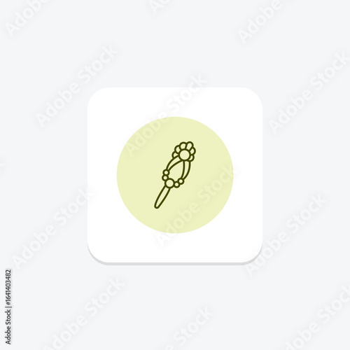 Pearl And Diamond Hairpin, vector, pixel perfect, illustrator file