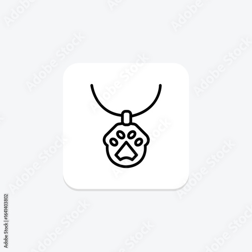 Diamond Paw Print Pendant, vector, pixel perfect, illustrator file
