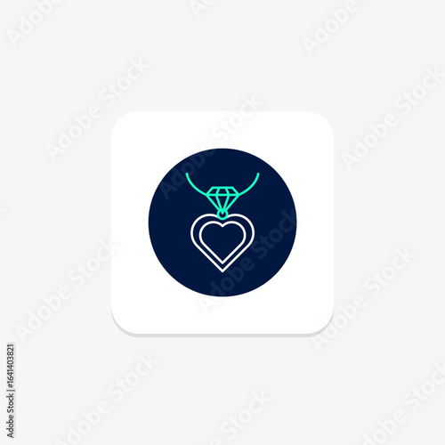 Diamond Heart Pendant, vector, pixel perfect, illustrator file