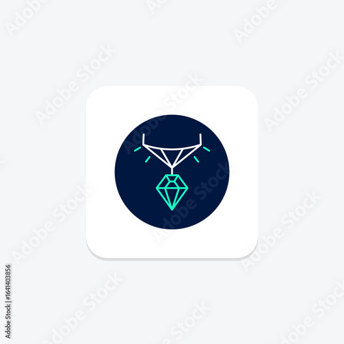 Diamond Bar Necklace, vector, pixel perfect, illustrator file