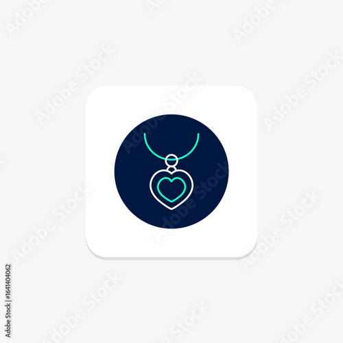 Locket Necklace, vector, pixel perfect, illustrator file