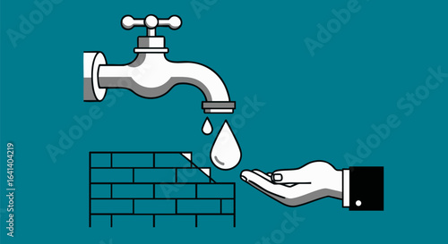 Water Conservation and Scarcity Illustration