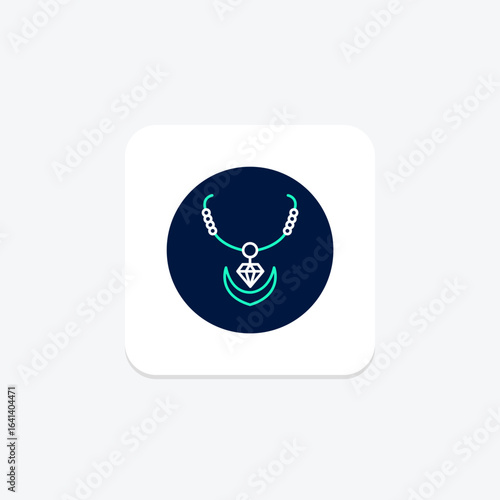 Diamond Anchor Necklace, vector, pixel perfect, illustrator file