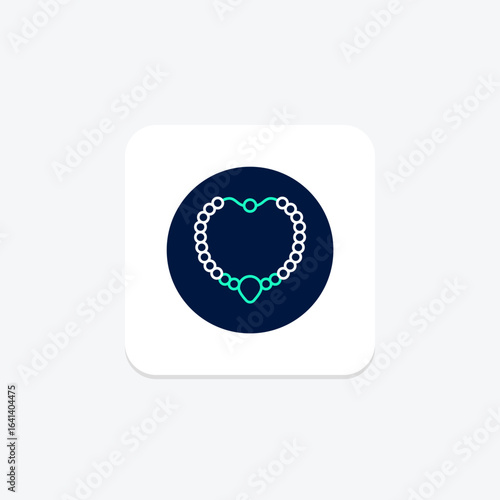 Pearl And Diamond Necklace, vector, pixel perfect, illustrator file