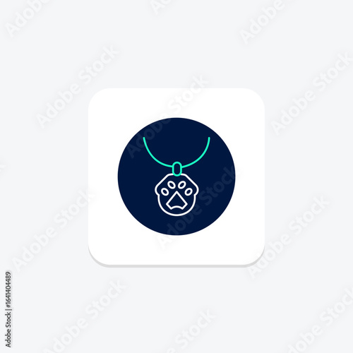 Diamond Paw Print Pendant, vector, pixel perfect, illustrator file