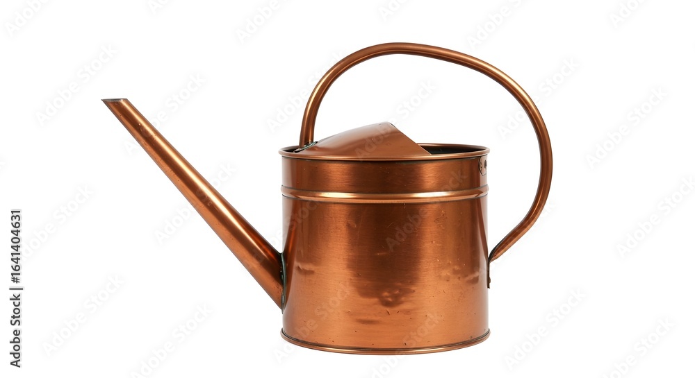 Copper watering can isolated on white background Copper watering can isolated on white background