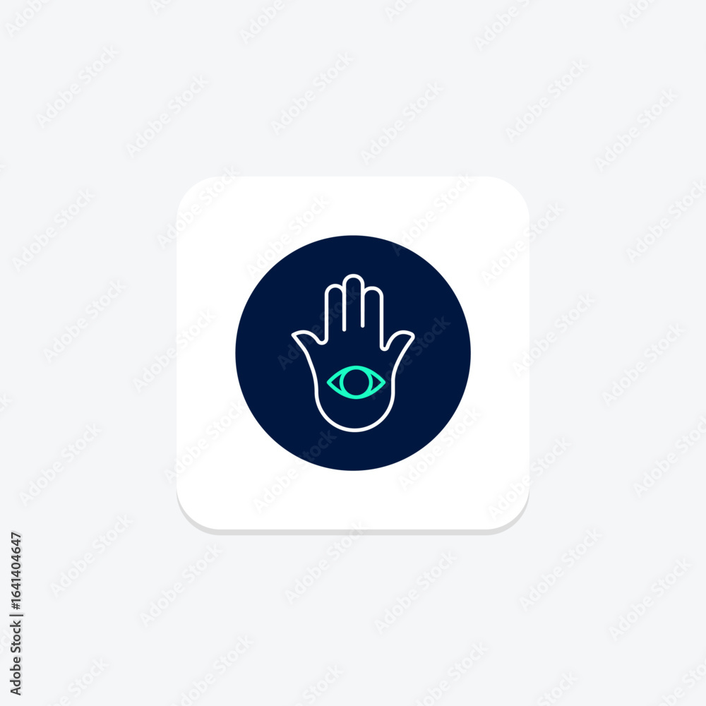 Obraz premium Hamsa Hand Pendant, vector, pixel perfect, illustrator file