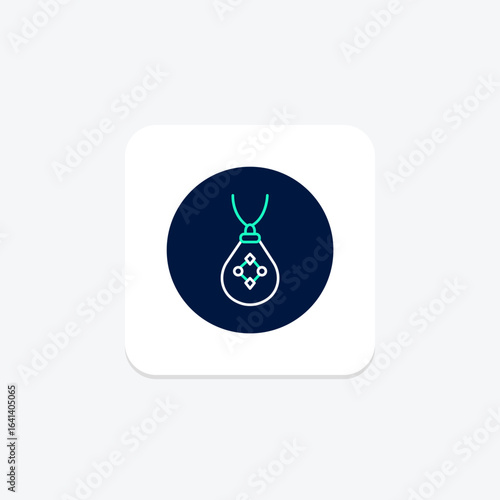 Labradorite Pendant, vector, pixel perfect, illustrator file