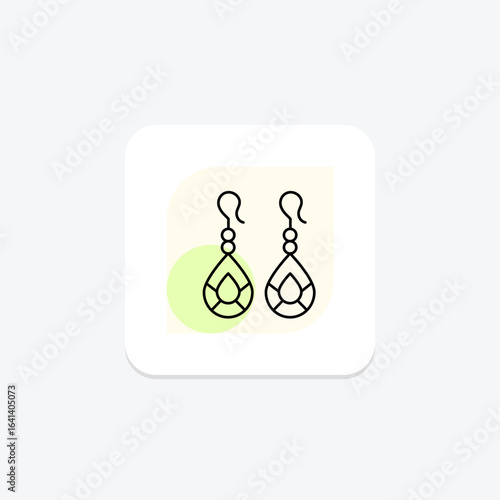 Gemstone Earrings, vector, pixel perfect, illustrator file