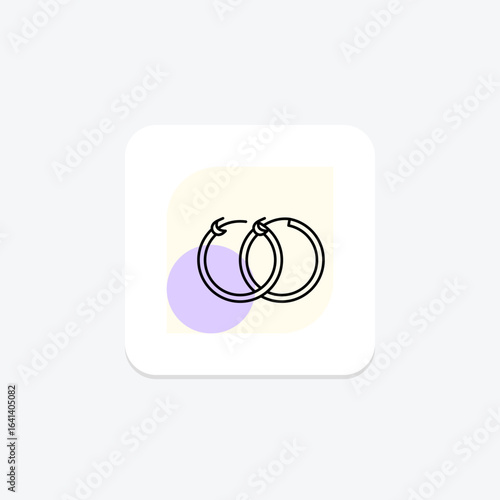 Gold Hoop Earrings, vector, pixel perfect, illustrator file