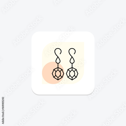 Amethyst Earrings, vector, pixel perfect, illustrator file