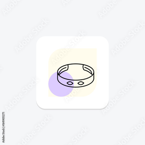 Gold Bangle Bracelet, vector, pixel perfect, illustrator file