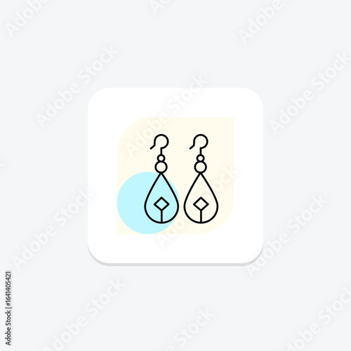 Sapphire Earrings, vector, pixel perfect, illustrator file