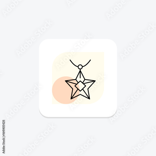 Diamond Star Pendant, vector, pixel perfect, illustrator file