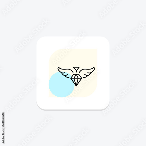 Diamond Wing Pendant, vector, pixel perfect, illustrator file
