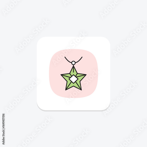 Diamond Star Pendant, vector, pixel perfect, illustrator file