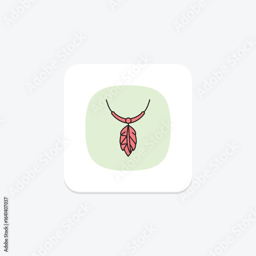 Gold Feather Pendant, vector, pixel perfect, illustrator file