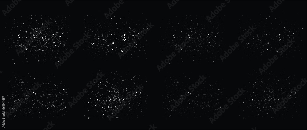 Εκτύπωση καμβά Vector snowflakes snowbank vector illustration background design set