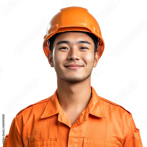 Hyperrealistic smiling happy Asian
