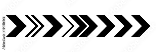 Free Download A series of black chevron arrows and chevron-like shapes arranged in a horizontal line against a white background. - GFXLoad