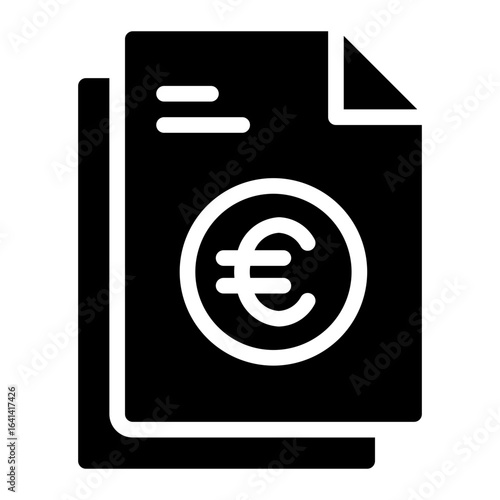 euro glyph icon