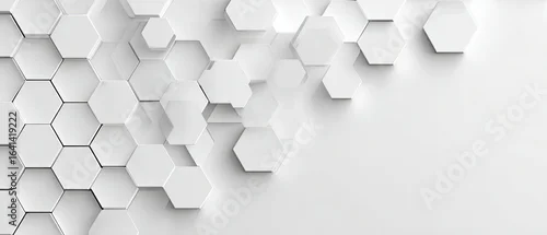 Obraz  z motywem Abstract white hexagon pattern