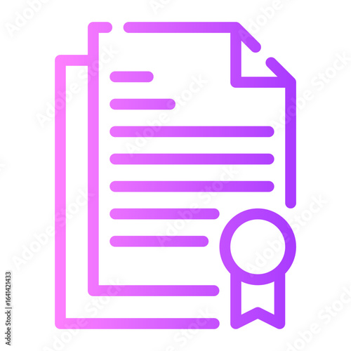 certificate gradient icon