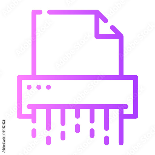 paper shredder gradient icon