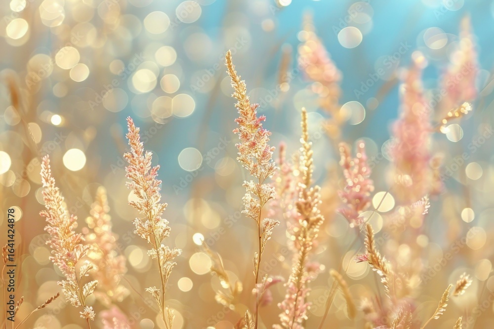 Fototapeta premium Field vegetation chandelier outdoors.