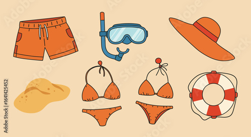 Summer Beach Vacation Essentials - Swimwear and Accessories