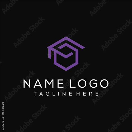 initial letter G education logo design inspiration