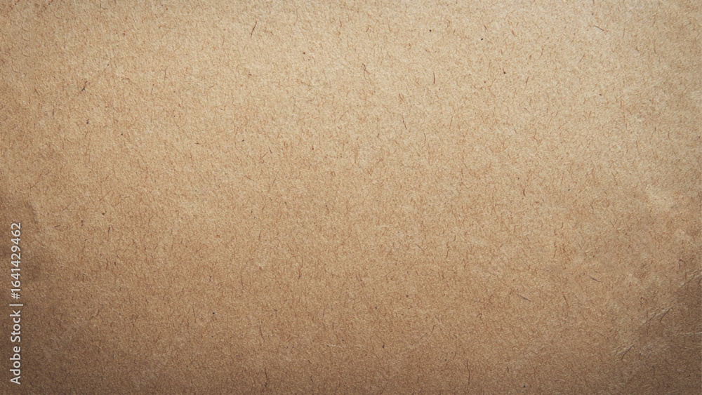 Fototapeta premium Brown paper or cardboard texture background. Grainy brown paper with dark border.