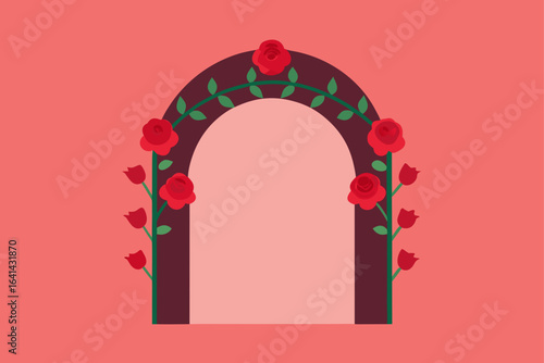 door with flowers