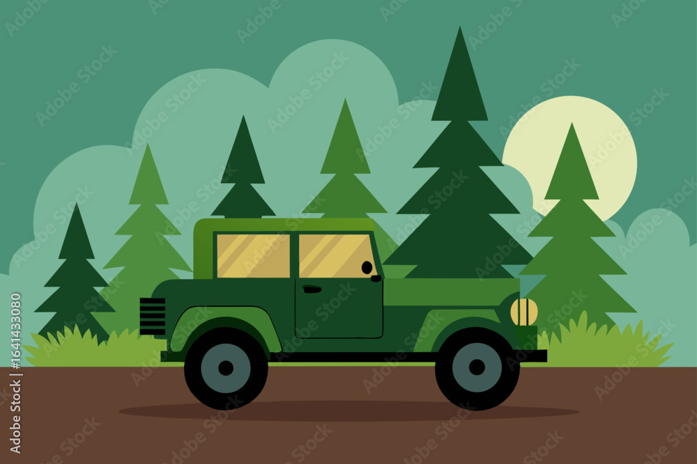 Obraz premium truck in the forest