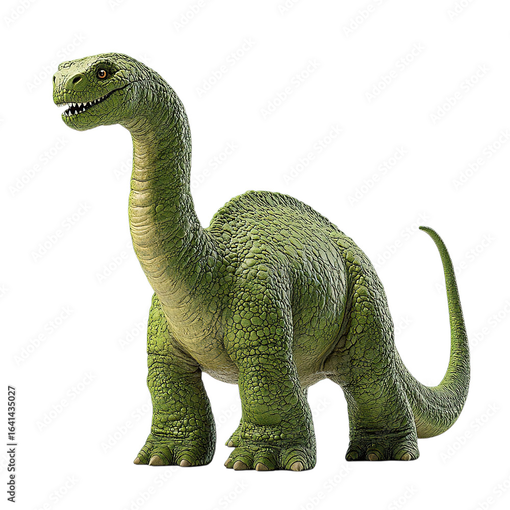 Naklejka premium Friendly Green Dinosaur Illustration