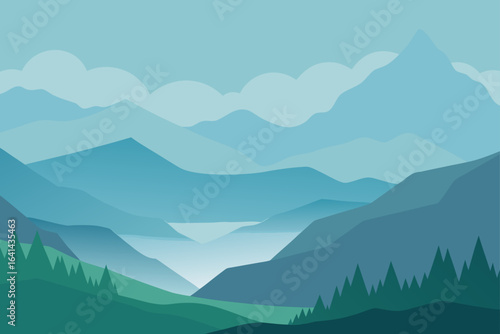 mountain landscape with mountains
