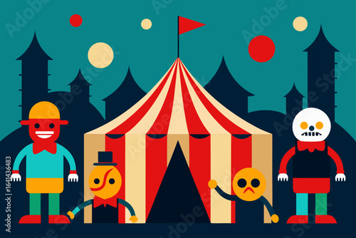 circus clown vector illustration