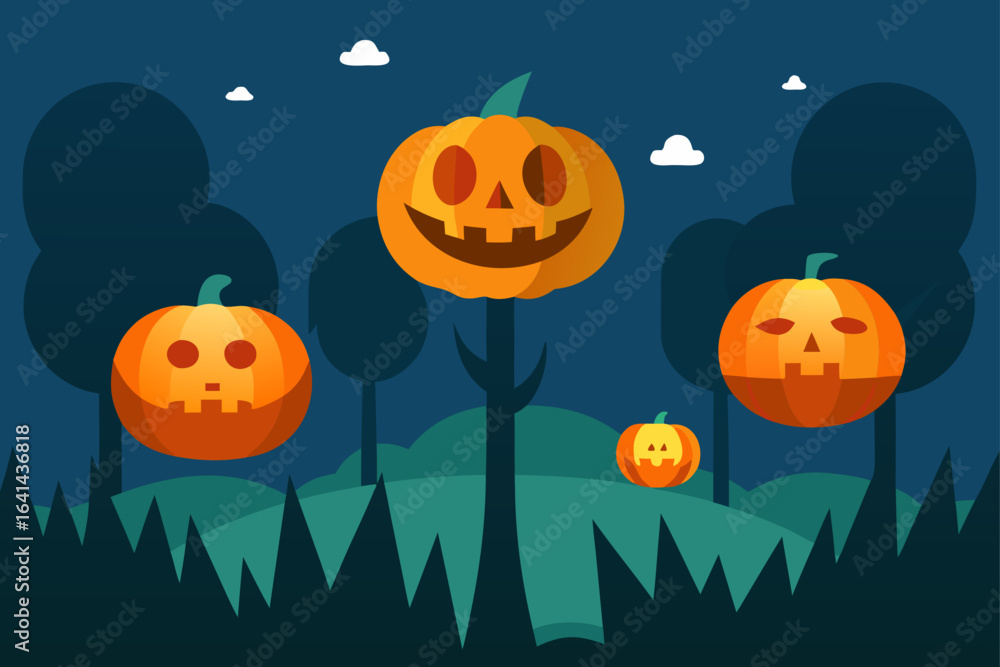 Fototapeta premium halloween background with pumpkin