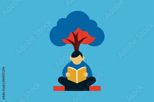 cartoon illustration of a man with a fire extinguisher