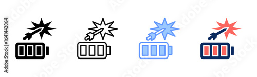 Energy Burst icon sheet multiple style collection