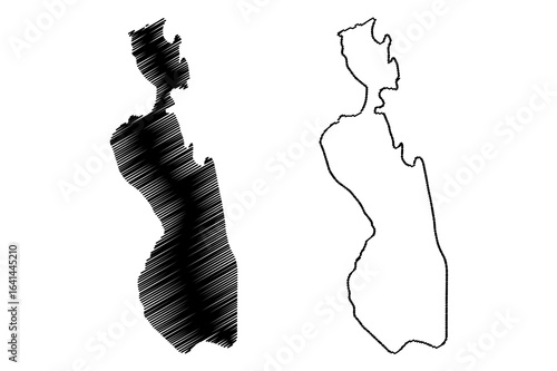 Holm of Faray island (United Kingdom of Great Britain and Northern Ireland, Scotland, Orkney) map vector illustration, scribble sketch Isle of Holm of Faray map