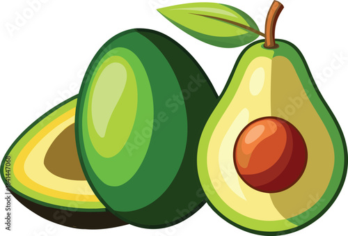 A vibrant array of avocados—whole, halved with pits, and diced—ready for guacamole.