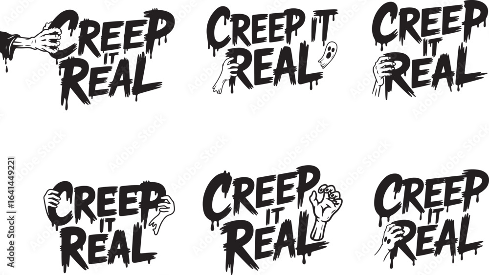 Fototapeta premium Creep It Real Halloween Typography.