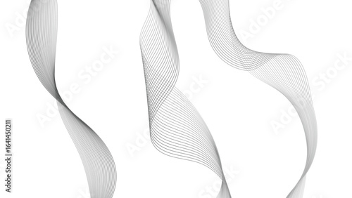 Abstract backdrop with grey wave gradient lines