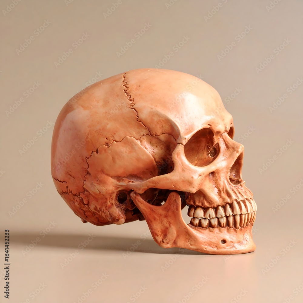 Obraz premium Detailed human skull model