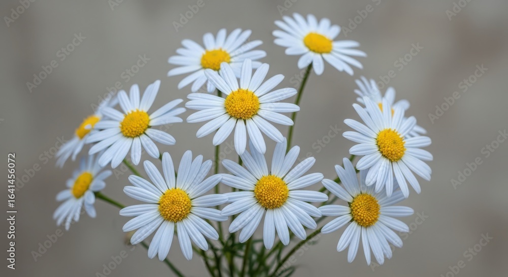 Obraz premium Closeup of a beautiful bouquet of white daisies with bright yellow centers in full bloom